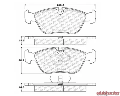 Posi-Quiet Semi-Metallic Brake Pads with Hardware 104.06180 - 104.06180