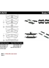 Posi-Quiet Semi-Metallic Brake Pads with Hardware 104.06250                                     - 104.06250 - Image 2