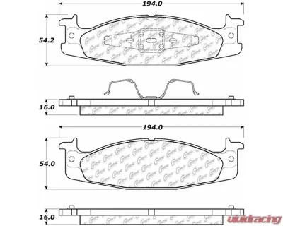 Posi-Quiet Semi-Metallic Brake Pads with Hardware 104.06320 - 104.06320