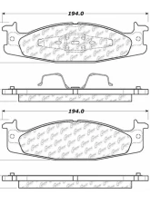 Posi-Quiet Semi-Metallic Brake Pads with Hardware 104.06320                                     - 104.06320 - Image 3