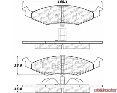 Posi-Quiet Semi-Metallic Brake Pads with Hardware 104.06330 - 104.06330