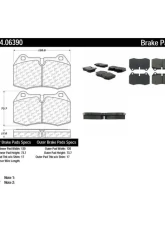Posi-Quiet Semi-Metallic Brake Pads 104.06390                                     - 104.06390 - Image 2