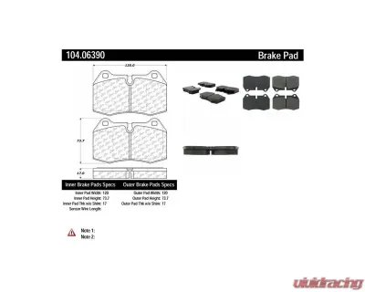 Posi-Quiet Semi-Metallic Brake Pads 104.06390 - 104.06390