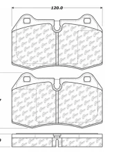 Posi-Quiet Semi-Metallic Brake Pads 104.06390                                     - 104.06390 - Image 3