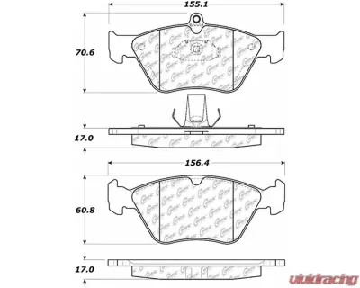 Posi-Quiet Semi-Metallic Brake Pads with Hardware 104.06440 - 104.06440