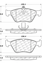 Posi-Quiet Semi-Metallic Brake Pads with Hardware 104.06440                                     - 104.06440 - Image 3