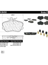 Posi-Quiet Semi-Metallic Brake Pads with Hardware 104.06450                                     - 104.06450 - Image 2