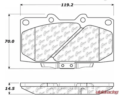 Posi-Quiet Semi-Metallic Brake Pads with Hardware 104.06470 - 104.06470