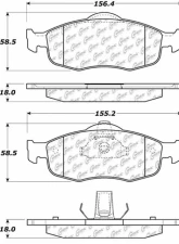 Posi-Quiet Semi-Metallic Brake Pads with Hardware 104.06480                                     - 104.06480 - Image 3