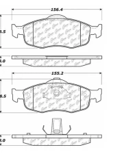 Posi-Quiet Semi-Metallic Brake Pads with Hardware 104.06480                                     - 104.06480 - Image 3