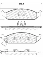 Posi-Quiet Semi-Metallic Brake Pads with Hardware 104.06500                                     - 104.06500 - Image 3