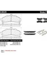 Posi-Quiet Semi-Metallic Brake Pads with Hardware 104.06520                                     - 104.06520 - Image 2