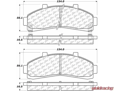 Posi-Quiet Semi-Metallic Brake Pads with Hardware 104.06520 - 104.06520