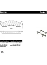 Posi-Quiet Semi-Metallic Brake Pads with Hardware 104.06550                                     - 104.06550 - Image 2