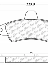 Posi-Quiet Semi-Metallic Brake Pads with Hardware 104.06610                                     - 104.06610 - Image 3