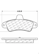 Posi-Quiet Semi-Metallic Brake Pads with Hardware 104.06610                                     - 104.06610 - Image 3