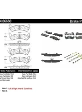 Posi-Quiet Semi-Metallic Brake Pads with Hardware 104.06660                                     - 104.06660 - Image 2