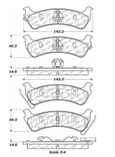 Posi-Quiet Semi-Metallic Brake Pads with Hardware 104.06660                                     - 104.06660 - Image 3