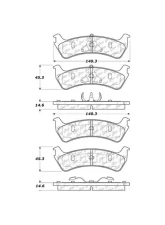 Posi-Quiet Semi-Metallic Brake Pads with Hardware 104.06670                                     - 104.06670 - Image 2