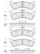 Posi-Quiet Semi-Metallic Brake Pads with Hardware 104.06670                                     - 104.06670 - Image 3
