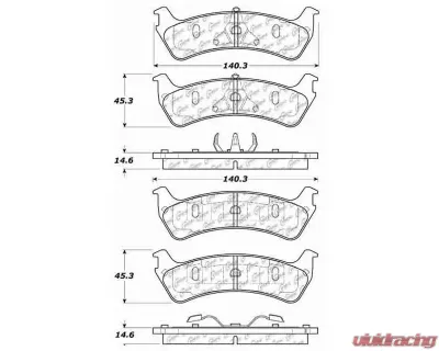 Posi-Quiet Semi-Metallic Brake Pads with Hardware 104.06670 - 104.06670