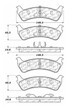 Posi-Quiet Semi-Metallic Brake Pads with Hardware 104.06670                                     - 104.06670 - Image 3