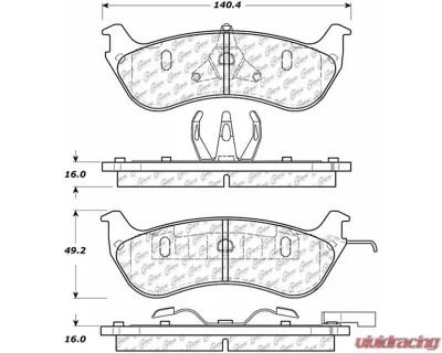 Posi-Quiet Semi-Metallic Brake Pads with Hardware 104.06740 - 104.06740