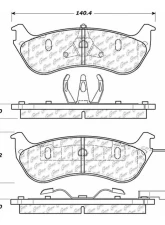 Posi-Quiet Semi-Metallic Brake Pads with Hardware 104.06740                                     - 104.06740 - Image 3
