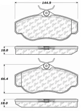 Posi-Quiet Semi-Metallic Brake Pads with Hardware 104.06760                                     - 104.06760 - Image 3