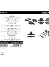 Posi-Quiet Semi-Metallic Brake Pads with Hardware 104.06810                                     - 104.06810 - Image 2
