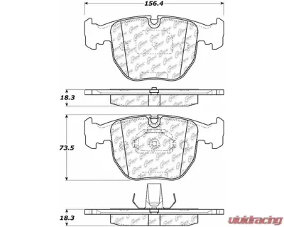 Posi-Quiet Semi-Metallic Brake Pads with Hardware 104.06810 - 104.06810