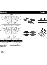Posi-Quiet Semi-Metallic Brake Pads with Hardware 104.06820                                     - 104.06820 - Image 2