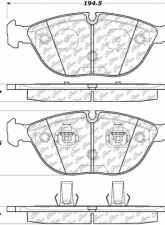 Posi-Quiet Semi-Metallic Brake Pads with Hardware 104.06820                                     - 104.06820 - Image 3