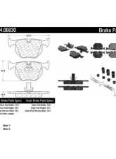 Posi-Quiet Semi-Metallic Brake Pads with Hardware 104.06830                                     - 104.06830 - Image 2