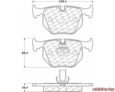 Posi-Quiet Semi-Metallic Brake Pads with Hardware 104.06830 - 104.06830