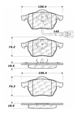 Posi-Quiet Semi-Metallic Brake Pads with Hardware 104.06871                                     - 104.06871 - Image 2