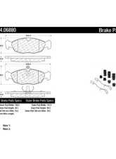 Posi-Quiet Semi-Metallic Brake Pads with Hardware 104.06880                                     - 104.06880 - Image 2