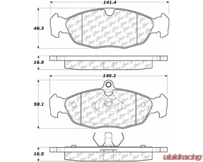 Posi-Quiet Semi-Metallic Brake Pads with Hardware 104.06880 - 104.06880