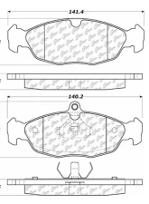 Posi-Quiet Semi-Metallic Brake Pads with Hardware 104.06880                                     - 104.06880 - Image 3