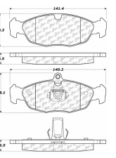 Posi-Quiet Semi-Metallic Brake Pads with Hardware 104.06881                                     - 104.06881 - Image 3