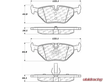 Posi-Quiet Semi-Metallic Brake Pads with Hardware 104.06920 - 104.06920