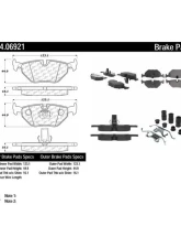 Posi-Quiet Semi-Metallic Brake Pads with Hardware 104.06921                                     - 104.06921 - Image 2