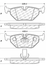 Posi-Quiet Semi-Metallic Brake Pads with Hardware 104.06921                                     - 104.06921 - Image 3