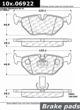 Posi-Quiet Semi-Metallic Brake Pads with Hardware 104.06922                                     - 104.06922 - Image 2