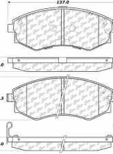 Posi-Quiet Semi-Metallic Brake Pads with Hardware 104.07000                                     - 104.07000 - Image 3