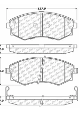 Posi-Quiet Semi-Metallic Brake Pads with Hardware 104.07000                                     - 104.07000 - Image 3