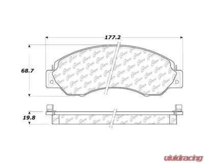 Posi-Quiet Semi-Metallic Brake Pads with Hardware 104.07010 - 104.07010