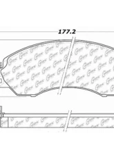 Posi-Quiet Semi-Metallic Brake Pads with Hardware 104.07010                                     - 104.07010 - Image 4