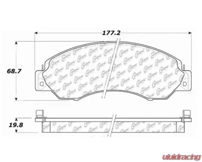 Posi-Quiet Semi-Metallic Brake Pads with Hardware 104.07010 - 104.07010