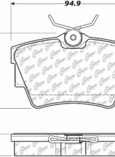 Posi-Quiet Semi-Metallic Brake Pads with Hardware 104.07060                                     - 104.07060 - Image 3